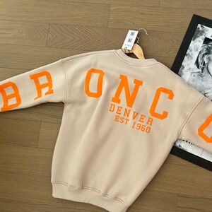 Broncos Beige and Orange Women’s Sweater